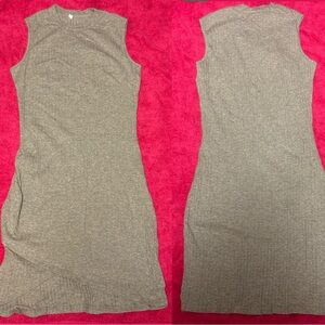 🩶Gray Ribknit Bodycon Dress👗